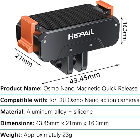Magnetic Quick Release Mount for DJI Osmo Nano, Extension Base Bracket with 1/4''Screws for DJI Osmo Nano Action Camera Accessories in Saudi Arabia