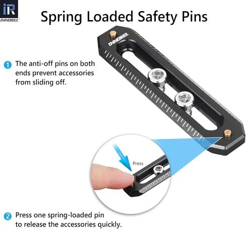 INNOREL 3 Packs Quick Release NATO Rail Set 45/65/85mm Long Lightweight NATO Rails with 1/4" Screws and Anti Drop Safety Pins for Camera Cage, Field Monitor Mount, NATO Clamp Top Handle Side Handle in Saudi Arabia