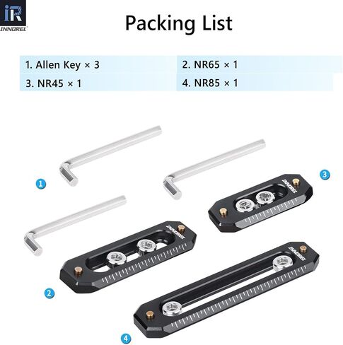 INNOREL 3 Packs Quick Release NATO Rail Set 45/65/85mm Long Lightweight NATO Rails with 1/4" Screws and Anti Drop Safety Pins for Camera Cage, Field Monitor Mount, NATO Clamp Top Handle Side Handle in Saudi Arabia