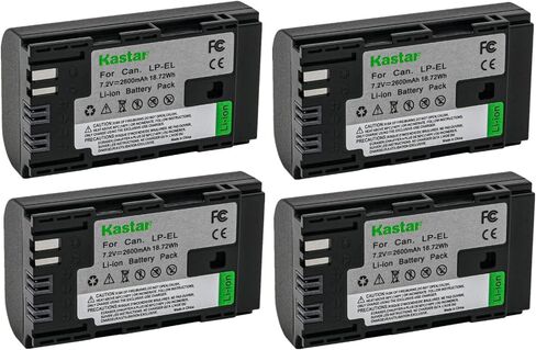 Kastar 1-Pack LP-EL Fully Decoded Battery Replacement for Canon LP-EL Rechargeable Lithium-Ion Battery Pack, Canon 4307C002 Battery, Canon Speedlite EL-5 Flash Light in Saudi Arabia