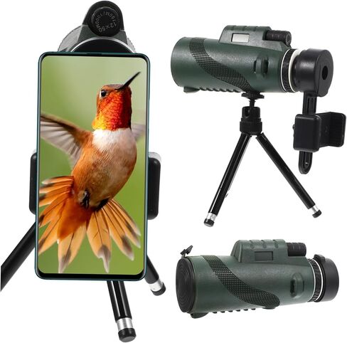 Compact Monocular Telescope Smartphone Adapter and Shock Bird Watching Hiking and Outdoor Exploration in Saudi Arabia