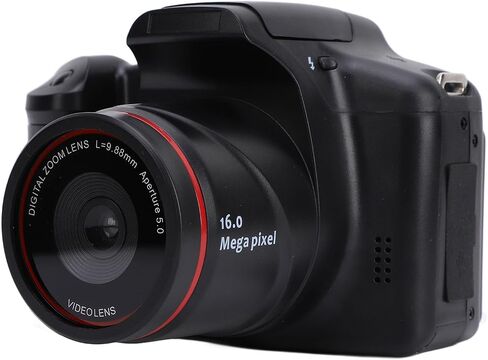 كاميرا رقمية للتصوير الفوتوغرافي، 2.4 بوصة TFT LCD 16MP 1080P HD 16X تكبير رقمي SLR كاميرا رقمية مع عدسة مقربة وفلاش كومابكت كاميرا تسجيل فيديو مضادة للاهتزاز للسفر in Saudi Arabia