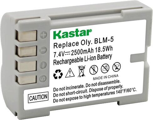 بطارية Kastar بديلة لكاميرات Olympus BLM-5 وPS-BLM5 وOlympus C-8080 C-7070 C-5060 E1 E3 E5 E300 E330 E500 E510 E520 الرقمية in Saudi Arabia