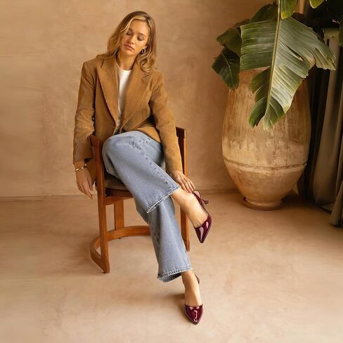 حذاء نسائي بكعب Slingback سهل الارتداء بمقدمة مغلقة in Kuwait