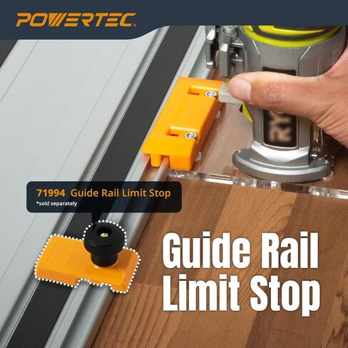 POWERTEC 72024 Router Guide Rail Adapter for Ryobi P601, PCL424, PCL424B & Ridgid R2911 Trim Routers Compatible with Powertec, Makita, Festool, Milwaukee, Kreg ACS, WEN, Triton, and Ridgid Guide Rails in Saudi Arabia