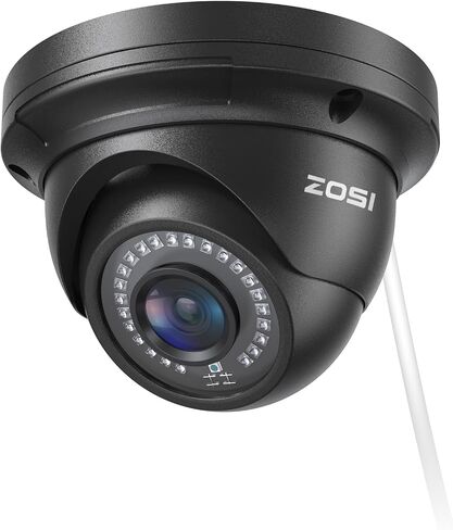 كاميرا ZOSI 5MP Add-on PoE Security IP خارجية داخلية، (2880 × 1620) 3K HD كاميرا مراقبة قبة مقاومة للطقس مع رؤية ليلية 80 قدمًا، 24 قطعة LED، زاوية عرض 95 درجة (العمل فقط PoE NVR) in Saudi Arabia