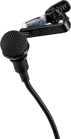 ميكروفون Sony ECM-77 مدمج متعدد الاتجاهات - ميكروفون Pro Lapel + روابط كابل + قطعة قماش من الألياف الدقيقة + منظف ميكروفون (متجدد) in Saudi Arabia