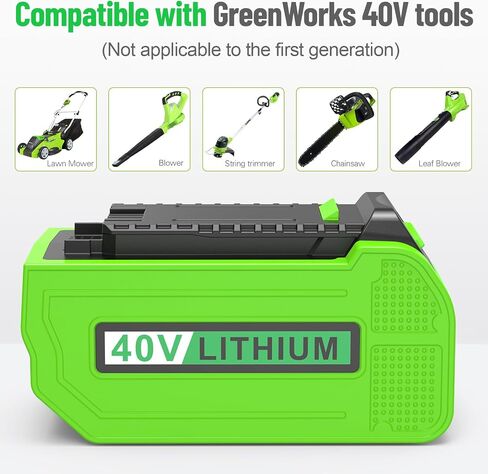 29472 40V 6.0Ah Battery Replacement for GreenWorks 40V Battery 29472 29462 29252 20202 22262 25312 25322 20642 22272 27062 21242 G-Max Cordless Power Tools (2 Packs) in Saudi Arabia