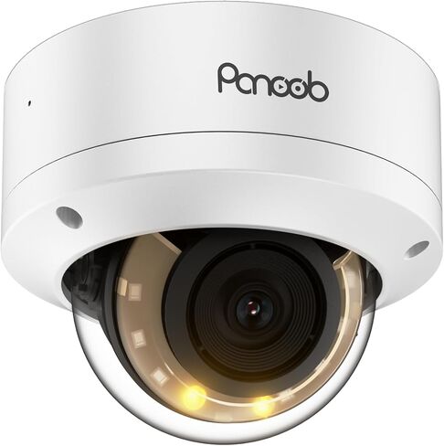 كاميرا 4K PoE مقاومة للتخريب مع صوت ثنائي الاتجاه، كاميرا IP PoE للأمان الخارجي H.265، كشف المركبات البشرية، رؤية ليلية ملونة، IK10 IP67 عدسة واسعة الزاوية 2.8 مم، PD54YA1-8MDL (ليست PTZ) in Kuwait