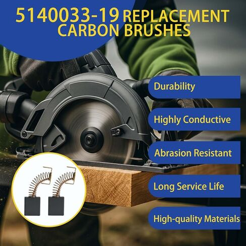 2025 ترقية جديدة من فرش الكربون الربيعية النحاسية النقية 5140033-19 متوافقة مع DeWalt DW745 DWE7480 DWE7490X DWE7491RS DWE7499GD (2 قطعة) in Kuwait