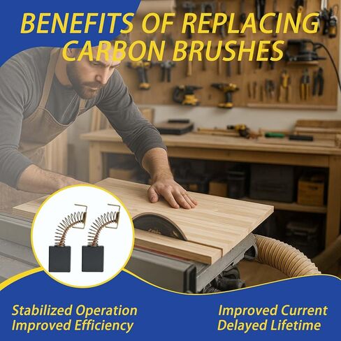 2025 ترقية جديدة من فرش الكربون الربيعية النحاسية النقية 5140033-19 متوافقة مع DeWalt DW745 DWE7480 DWE7490X DWE7491RS DWE7499GD (2 قطعة) in Kuwait