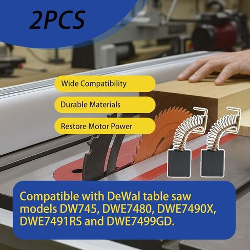 2025 ترقية جديدة من فرش الكربون الربيعية النحاسية النقية 5140033-19 متوافقة مع DeWalt DW745 DWE7480 DWE7490X DWE7491RS DWE7499GD (2 قطعة) in Kuwait