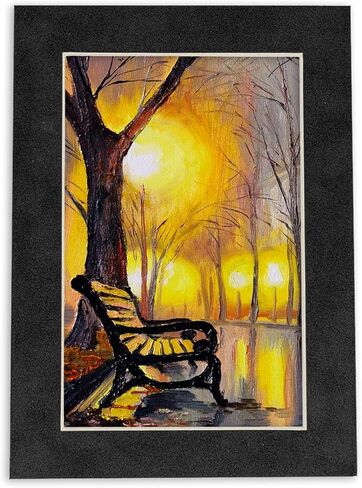 8.5x11 Mat for 5.5x8.5 Photo - Precut Textured White Picture Matboard for Frames Measuring 8.5 x 11 Inches - Bevel Cut Matte to Display Art Measuring 5.5 x 8.5 Inches - Acid Free Pack of TEN MATS in Saudi Arabia