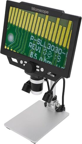 مجهر رقمي LCD مقاس 9 بوصات من Denash، تكبير 12 ميجابكسل 1600X مع شاشة HD 1080P، 8 مصابيح LED للصخور، فحص لوحة الدائرة الكهربائية in Kuwait