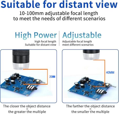 مجهر رقمي LCD مقاس 9 بوصات من Denash، تكبير 12 ميجابكسل 1600X مع شاشة HD 1080P، 8 مصابيح LED للصخور، فحص لوحة الدائرة الكهربائية in Kuwait