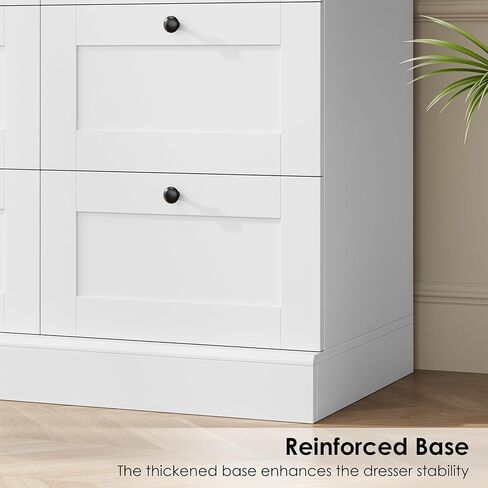 HOSTACK خزانة ذات 6 أدراج، خزانة بيضاء لغرفة النوم، خزانة خشبية واسعة من الأدراج، خزانة درج حديثة لغرفة المعيشة، المدخل، المدخل، أبيض in Kuwait