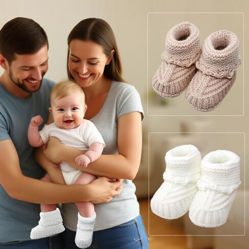 4 أزواج من أحذية الأطفال، أحذية مشي لحديثي الولادة، أحذية ناعمة ومريحة، أحذية جورب قطنية دافئة للأطفال من سن 0 إلى 12 شهرًا in Kuwait