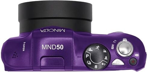 Minolta 48MP Digital Camera – 4K Ultra HD Video, 16X Digital Zoom, 3.0" LCD Screen, Anti-Shake, Time Lapse, Face Detection, Color Filters, Scene Modes, 32GB Card (Purple) (Renewed) in Saudi Arabia