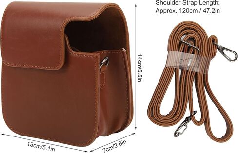 aqxreight Elegant and Protective Camera Case PU Leather Bag with Strap for 7+ in Saudi Arabia