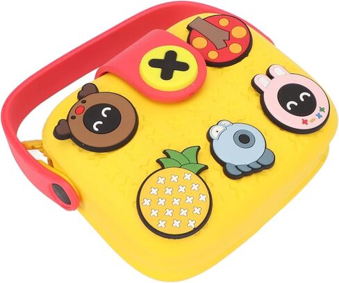 aqxreight Kids Camera Case Cartoon Multi Color Buffer Housing Large Capacity Shoulder Bag for Boys Girls Yellow (Yellow) in Saudi Arabia