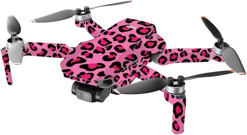 MightySkins Compatible with DJI Mini 2 Portable Drone - Pink Leopard | Protective, Durable, and Unique Vinyl Decal wrap Cover | Easy to Apply, Remove, and Change Styles | Made in The USA in Saudi Arabia