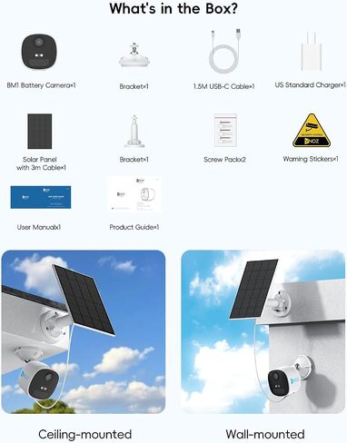 Solar Security Camera Wireless Outdoor, 5MP Battery Powered WiFi Camera, AI Person/Vehicle Detection, Color Night Vision, Spotlight Siren, 2-Way Audio in Saudi Arabia
