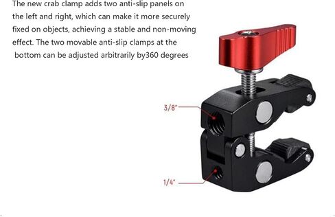 Action Camera Clamp Mount 360 Degre Rotation Aluminum Alloy Adjustable Adapter for Outdoor Sports Photography in Saudi Arabia