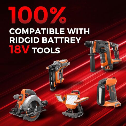 2Pack 7.0Ah Li-ion 18V Battery Compatible with Ridgid 18V Battery R840087 R840086 R840085 R840083 R840089 AC840085 AC840086 AC840087P AC840089 for Cordless Tools in Saudi Arabia