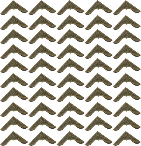 23mm Metal Book Corners,50pcs Photo Corners Book Corners Protector Retro Metal Decorative for Crafting Scrapbook Photo Album Book Binding,Bronze in Saudi Arabia