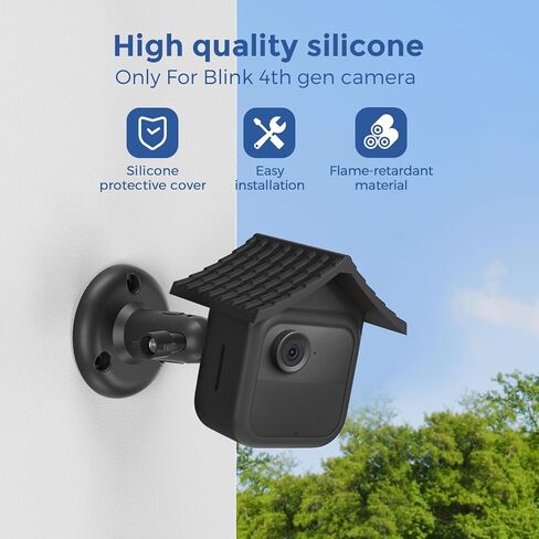 Silicone Case for Blink Outdoor 4 (4th Gen) - Full Camera Protection Cover with Brim, Weatherproof & Dustproof Skin, Easy Access to Ports (Blink 3gen Cover mount-1pcs) in Saudi Arabia