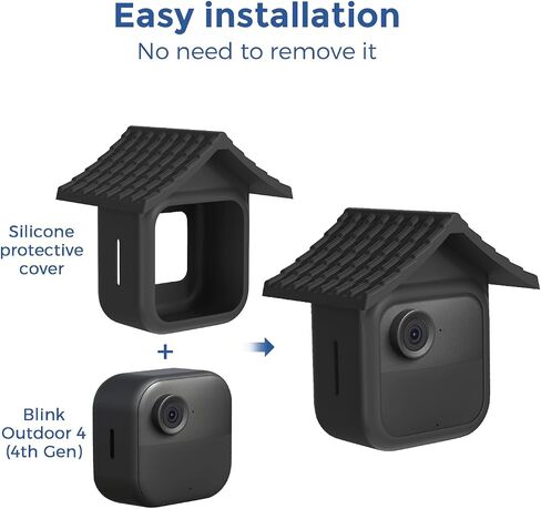 Silicone Case for Blink Outdoor 4 (4th Gen) - Full Camera Protection Cover with Brim, Weatherproof & Dustproof Skin, Easy Access to Ports (Blink 3gen Cover mount-1pcs) in Saudi Arabia