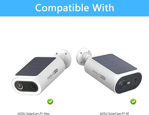 Protective Silicone Housing Cover Skin for AOSU SolarCam P1 SE and AOSU SolarCam P1 Max Cameras,Compatible with AOSU Solar Security Cameras Wireless Outdoor Accessories (2 Pack,Black) in Saudi Arabia