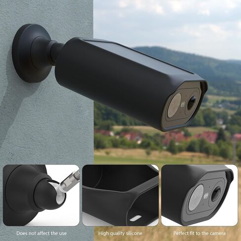 Protective Silicone Housing Cover Skin for AOSU SolarCam P1 SE and AOSU SolarCam P1 Max Cameras,Compatible with AOSU Solar Security Cameras Wireless Outdoor Accessories (2 Pack,Black) in Saudi Arabia