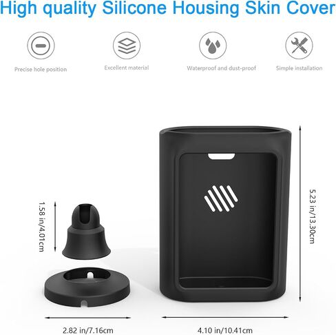 Protective Silicone Housing Cover Skin for AOSU SolarCam P1 SE and AOSU SolarCam P1 Max Cameras,Compatible with AOSU Solar Security Cameras Wireless Outdoor Accessories (2 Pack,Black) in Saudi Arabia