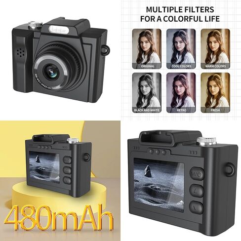 Retro Camera 1080P Camcorder Video Recorder Sports Cameras with Builts in Flashes for Outdoor and Travel Adventure in Saudi Arabia