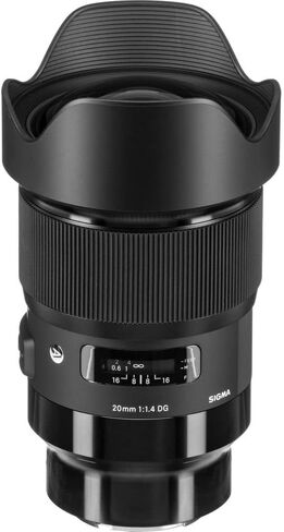 عدسة سيجما الفنية 20 مم f/1.4 DG HSM Art (412965) لمجموعة Sony E Mount Bundle مثالية للصور الشخصية الاحترافية وحفلات الزفاف والمغامرات الداخلية والخارجية والحياة البرية والسفر والعطلات بالإضافة إلى الملحقات in Kuwait