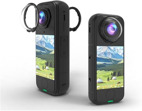 Lens Guard Protector for Insta360 X4 Air, Lens Cap Case Anti-Scratch 10H Optical Tempered Glass Protective Mirror Goggle Removable Anti-Fog Camera Cap for X4 Air Accessories in Saudi Arabia