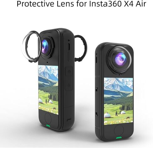 Lens Guard Protector for Insta360 X4 Air, Lens Cap Case Anti-Scratch 10H Optical Tempered Glass Protective Mirror Goggle Removable Anti-Fog Camera Cap for X4 Air Accessories in Saudi Arabia
