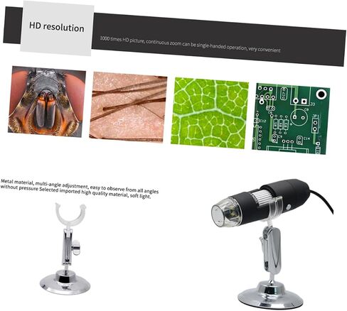مجهر رقمي USB مع تكبير عالي الدقة وأضواء LED مجهر USB محمول للطلاب وهواة الجمع in Kuwait