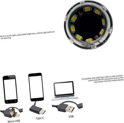 مجهر رقمي USB مع تكبير عالي الدقة وأضواء LED مجهر USB محمول للطلاب وهواة الجمع in Kuwait