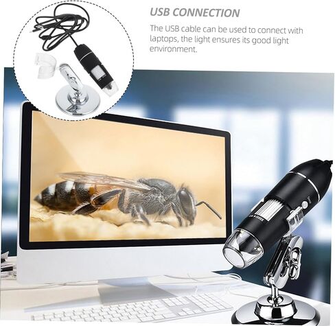 تكبير المجهر الإلكتروني الرقمي المحمول مع واجهة USB حامل للاستخدام المنزلي والمدرسة والمختبر، متين ومادة in Saudi Arabia