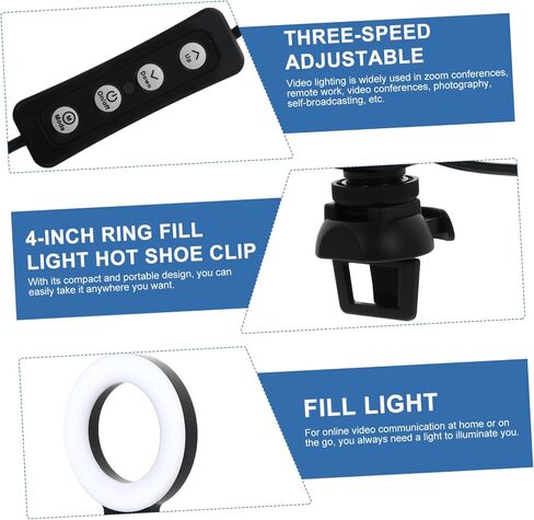 مصباح LED من DOITOOL لعقد مؤتمرات الفيديو وإضاءة كاميرا الويب المحمولة من أجل سطوع خافت وإعدادات للاجتماعات والبث عبر الإنترنت in Saudi Arabia