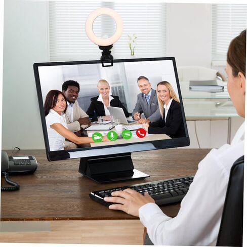 مصباح LED من DOITOOL لعقد مؤتمرات الفيديو وإضاءة كاميرا الويب المحمولة من أجل سطوع خافت وإعدادات للاجتماعات والبث عبر الإنترنت in Saudi Arabia