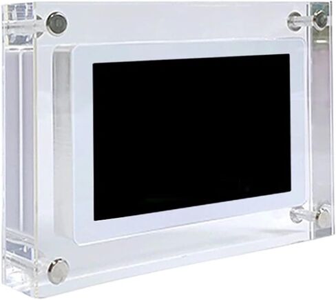 إطار فيديو رقمي أكريليك مقاس 7 بوصات، إطار صور متحركة، شاشة IPS 1024x600، ذاكرة 2 جيجا، MP3، مكبر صوت، يعمل بالبطارية in Saudi Arabia