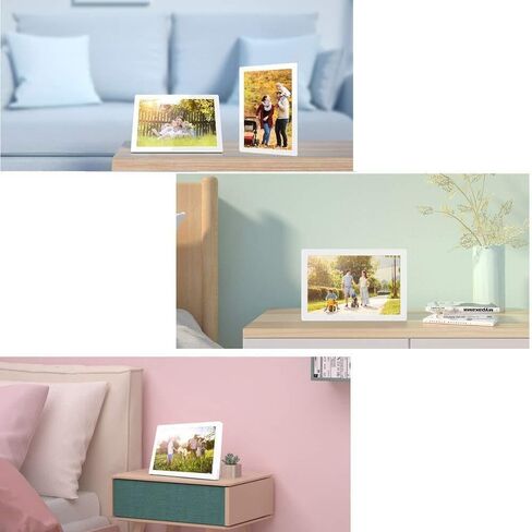8-inch Digital Photo Frame, HD Resolution 800x600, Multi-Function Clock, Music & Video Player, Remote Control (Black) in Saudi Arabia
