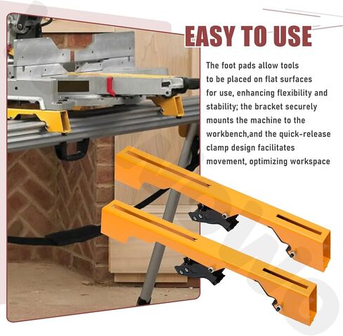 2 Pack DW7231 N087371 Miter Saw Mounting Brackets Compatible with Dewalt Heavy Duty Miter Saw Stand DWX724 DW730 DWX725 DWX725B DW723 DWX723 DE7030 DE7025-XJ in Kuwait