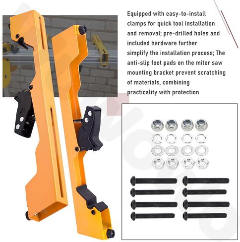 2 Pack DW7231 N087371 Miter Saw Mounting Brackets Compatible with Dewalt Heavy Duty Miter Saw Stand DWX724 DW730 DWX725 DWX725B DW723 DWX723 DE7030 DE7025-XJ in Kuwait