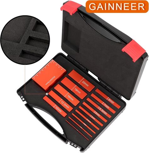 15pcs Metric Setup Blocks-Aluminum Precision Height Gauge Set for Router and Table Saw Woodworking Set Up Accessories,Orange in Kuwait