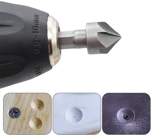 3-Pack Durable Hex Shank Countersink Drill Bits – Metal Chamfering & Woodworking Hole Opener, Hexagonal Handle Milling Cutter, Convenient Punching Tool for Woodworking in Saudi Arabia