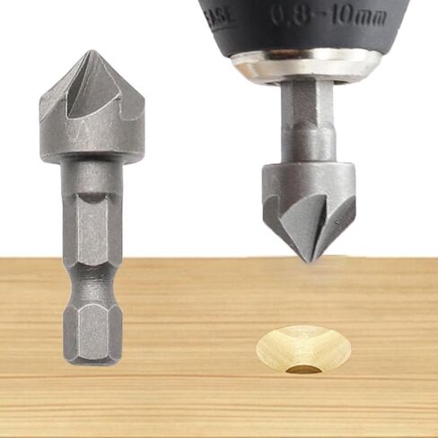 3-Pack Durable Hex Shank Countersink Drill Bits – Metal Chamfering & Woodworking Hole Opener, Hexagonal Handle Milling Cutter, Convenient Punching Tool for Woodworking in Saudi Arabia